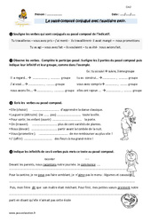 Passé composé conjugué avec l’auxiliaire avoir - Exercices  : 7ème Harmos - PDF à imprimer