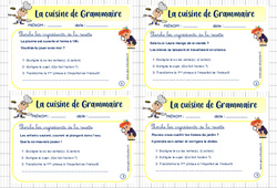 Cuisine de grammaire - Rituel de grammaire : 7ème Harmos - PDF à imprimer