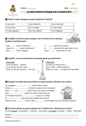 Passé composé conjugué avec l’auxiliaire être - Exercices  : 6ème Harmos - PDF à imprimer