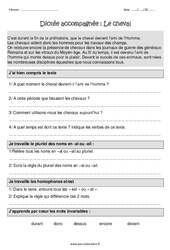 Pluriel des noms en - al ou - ail - Homophones et/est - Dictée accompagnée : 6ème Harmos - PDF à imprimer