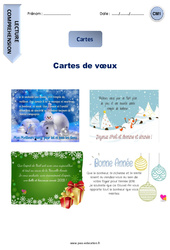 Cartes de vœux - Lecture compréhension - Textes prescriptifs : 6ème Harmos - PDF à imprimer