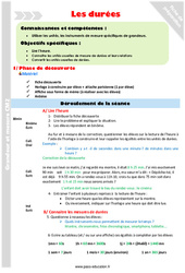 Durées - Fiche de préparation : 7ème Harmos - PDF à imprimer