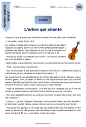 L' arbre qui chante - Lecture compréhension - Contes : 7ème Harmos - PDF à imprimer