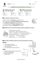 Comment distinguer les mots terminés par le son [eur] - Exercices avec correction : 6ème Harmos - PDF à imprimer