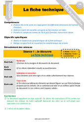 Séquence - Fiche de préparation J'écris une fiche technique - Rédaction - Production d'écrit - Séquence - Fiche de préparation : 6ème, 7ème Harmos - PDF à imprimer