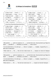 Comment distinguer les homophones - Fiches sont/son - Exercices avec correction : 6ème Harmos - PDF à imprimer