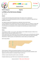 Le Plus Petit Commun Multiple - Algèbre - Montessori - Atelier 6 : 5ème, 6ème, 7ème Harmos - PDF à imprimer