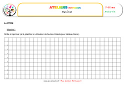 Le Plus Petit Commun Multiple - Algèbre - Montessori - Liste des matériaux : 5ème, 6ème, 7ème Harmos - PDF à imprimer