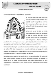 Le tigre devenu léopard - Lecture compréhension - Contes des origines - Questionnaire : 4ème, 5ème Harmos - PDF à imprimer