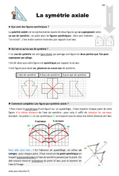 Symétrie axiale - Cours, Leçon : 6ème Harmos - PDF gratuit à imprimer