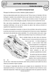 La rivière enchanteresse - Lecture compréhension - Contes des origines - Questionnaire : 6ème, 7ème Harmos - PDF à imprimer