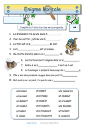 Le son [ss] - Enigmes phonétiques avec correction : 4ème, 5ème Harmos - PDF à imprimer