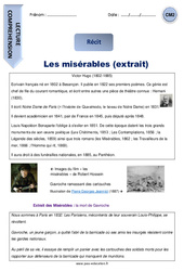 Les misérables (extrait) - Récit - Lecture : 7ème Harmos - PDF à imprimer