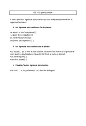 Ponctuation - Cours, Leçon : 5ème Harmos - PDF à imprimer