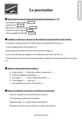 La ponctuation - Exercices, révisions : 7ème Harmos - PDF à imprimer