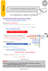 Comment effectuer des divisions à deux chiffres - Cours, Leçon : 6ème Harmos - PDF gratuit à imprimer