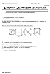 Programmes de construction - Examen Evaluation : 7ème Harmos - PDF à imprimer