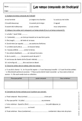 Temps composés de l’indicatif - Exercices  : 10ème Harmos - PDF à imprimer