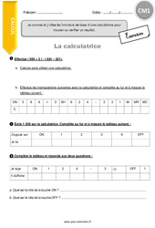 Utiliser la calculatrice - Exercices avec la correction : 6ème Harmos - PDF à imprimer