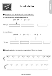 Utiliser la calculatrice - Exercices, révisions : 6ème Harmos - PDF à imprimer