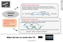 Calcul de durées - Cours, Leçon, trace écrite : 6ème Harmos - PDF gratuit à imprimer