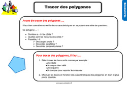 Tracer des polygones - Cours, Leçon, trace écrite : 6ème Harmos - PDF gratuit à imprimer