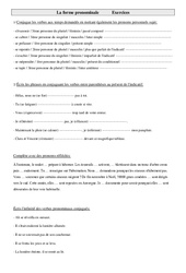 Forme pronominale - Exercices - Conjugaison : 7ème Harmos - PDF à imprimer