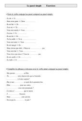 Passé simple - Exercices - Conjugaison : 7ème Harmos - PDF à imprimer