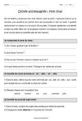 Mon chat - Dictée accompagnée : 6ème Harmos - PDF à imprimer