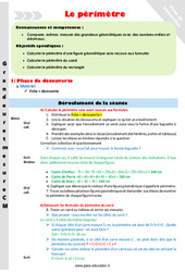 Séquence - Fiche de préparation Périmètre - Séquence - Fiche de préparation : 6ème Harmos - PDF à imprimer