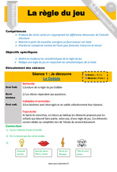 Séquence - Fiche de préparation J'écris une règle du jeu - Séquence - Fiche de préparation : 6ème, 7ème Harmos - PDF à imprimer