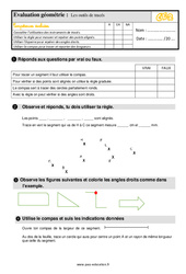 Les outils de tracés - Évaluation, bilan : 5ème Harmos - PDF à imprimer