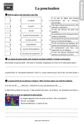 La ponctuation - Exercices, révisions : 5ème Harmos - PDF à imprimer