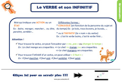 Le verbe et son infinitif - Cours, Leçon, trace écrite : 5ème Harmos - PDF gratuit à imprimer