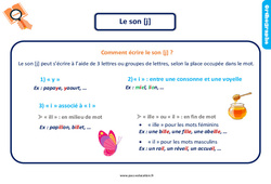 Son [J] - Cours, Leçon, trace écrite : 5ème Harmos - PDF à imprimer