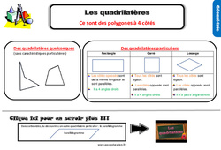 Les quadrilatères - Cours, Leçon, trace écrite : 6ème Harmos - PDF gratuit à imprimer