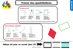 Tracer des quadrilatères - Cours, Leçon, trace écrite : 6ème Harmos - PDF gratuit à imprimer