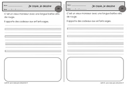 Je copie, je dessine - Exercices de lecture : 3eme Harmos - PDF à imprimer