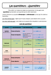 Les quantifieurs - Cours - Quantifiers : 9eme Harmos - PDF à imprimer