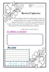 Martine l’églantine - 1 histoire 1 problème : 4ème Harmos - PDF à imprimer