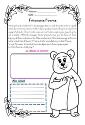 Frimousse l’ourse - 1 histoire 1 problème : 6ème Harmos - PDF à imprimer