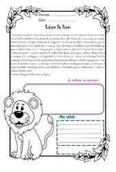 Léon le lion - 1 histoire 1 problème : 6ème Harmos - PDF à imprimer