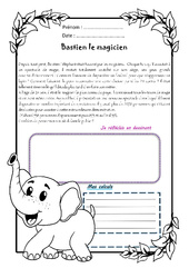 Bastien l’éléphant magicien - 1 histoire 1 problème : 7ème Harmos - PDF à imprimer