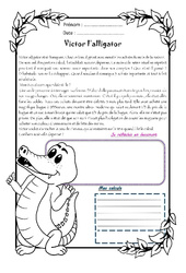 Victor l’alligator - 1 histoire 1 problème : 7ème Harmos - PDF à imprimer