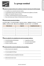 Le groupe nominal - Exercices, révisions : 7ème Harmos - PDF à imprimer