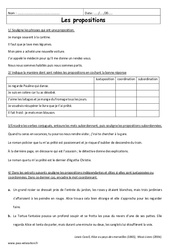 Propositions - Exercices corrigés - Juxtaposition, coordination, subordination : 8ème Harmos - PDF à imprimer