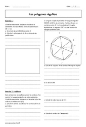 Polygones réguliers - Révisions brevet : 11ème Harmos - PDF à imprimer