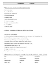 Adverbe - Exercices - Grammaire : 6ème Harmos - PDF à imprimer