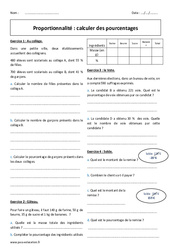 Calculer des pourcentages - Exercices corrigés - Proportionnalité : 10ème Harmos - PDF à imprimer