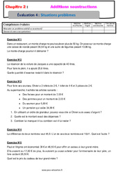 Situation problèmes - Examen Evaluation avec la correction - Addition et soustraction des nombres décimaux : 8ème Harmos - PDF à imprimer